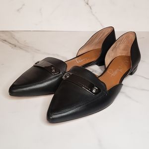 Arturo Chiang NWOT Kiera Black Leather Flats 9.5M